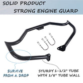 RINGSHARK 1.5 INCH FAT Crash Bar for Dyna 2006-2017 Street Bob, Fat Bob, Wide Glide Models, Strong Engine Guard for Dyna Crash Bars Installing or Upgrade, Killing Highway Bar for Harley Dyna Engine Guard